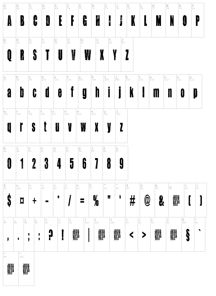 Life is so wonderful font map